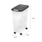 IRIS Airtight Pet Food Storage Containers with Attachable Casters